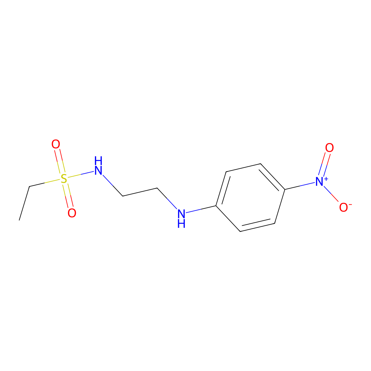 N-{2-[(4-nitrophenyl)amino]ethyl}ethanesulfonamide molecular structure, CAS 592466-90-5