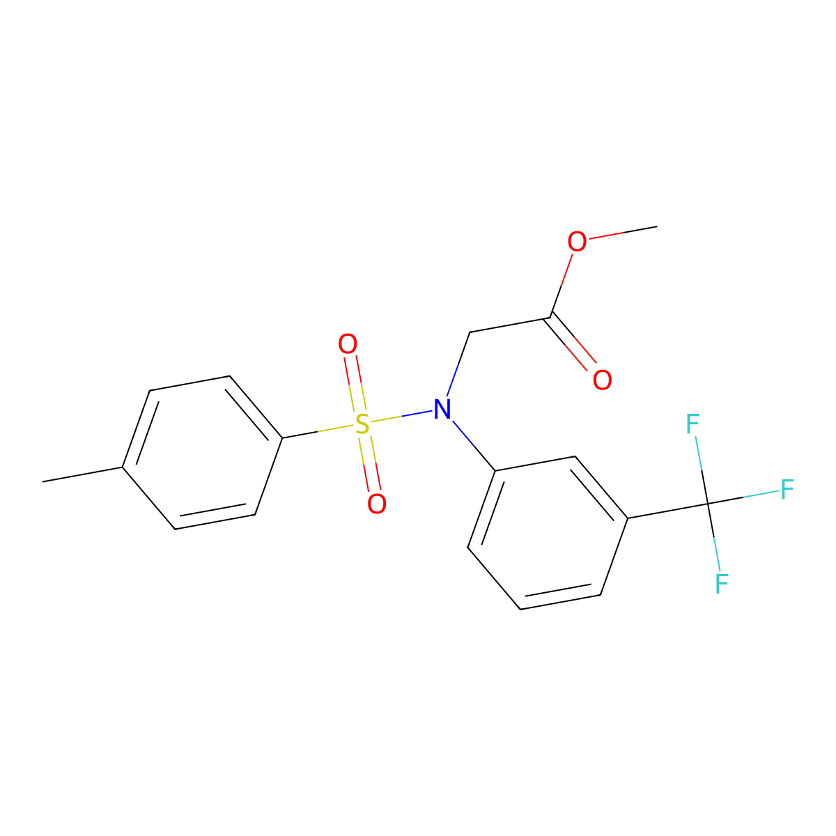 Methyl N-[(4-methylphenyl)sulfonyl]-N-[3-(trifluoromethyl)phenyl]glycinate molecular structure, CAS 592470-86-5
