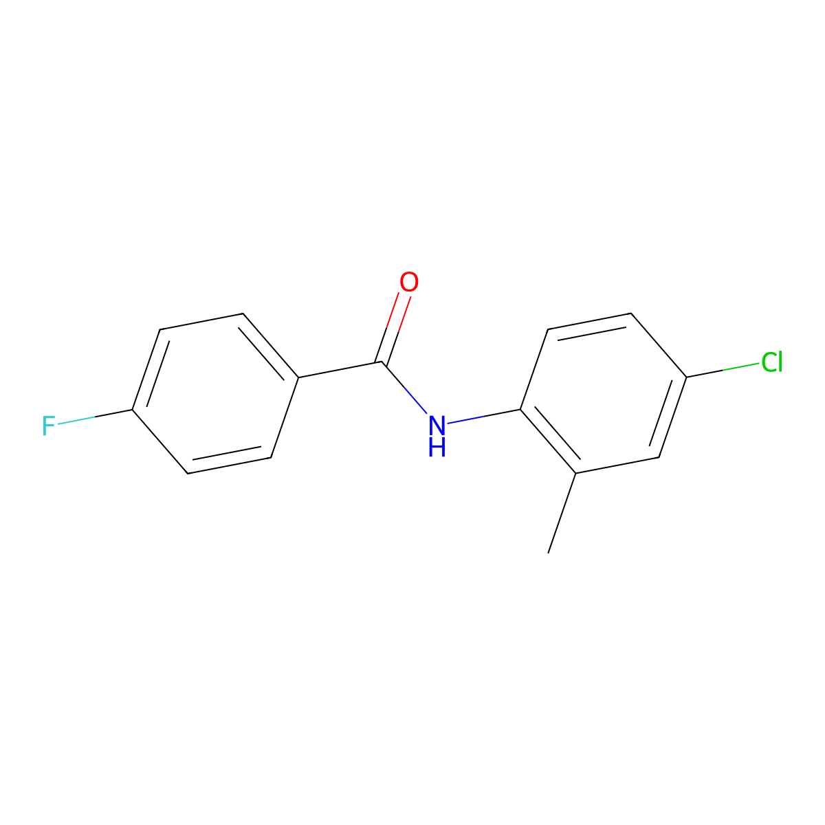N-(4-chloro-2-methylphenyl)-4-fluorobenzamide molecular structure, CAS 592471-25-5