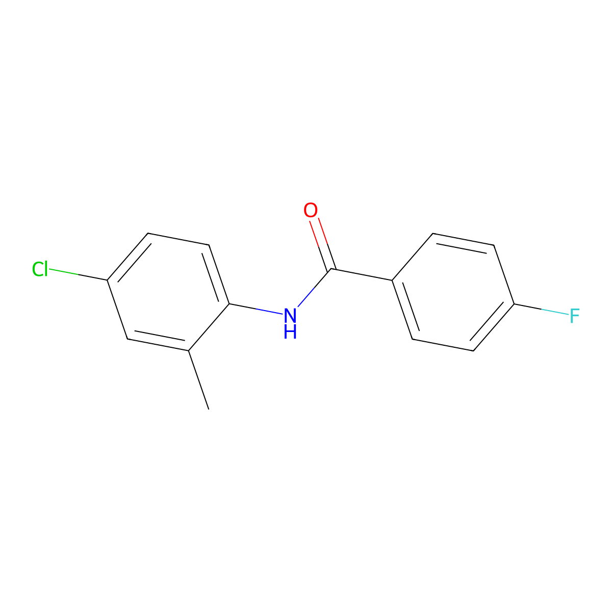 N-(4-chloro-2-methylphenyl)-4-fluorobenzamide molecular structure, CAS 592471-25-5