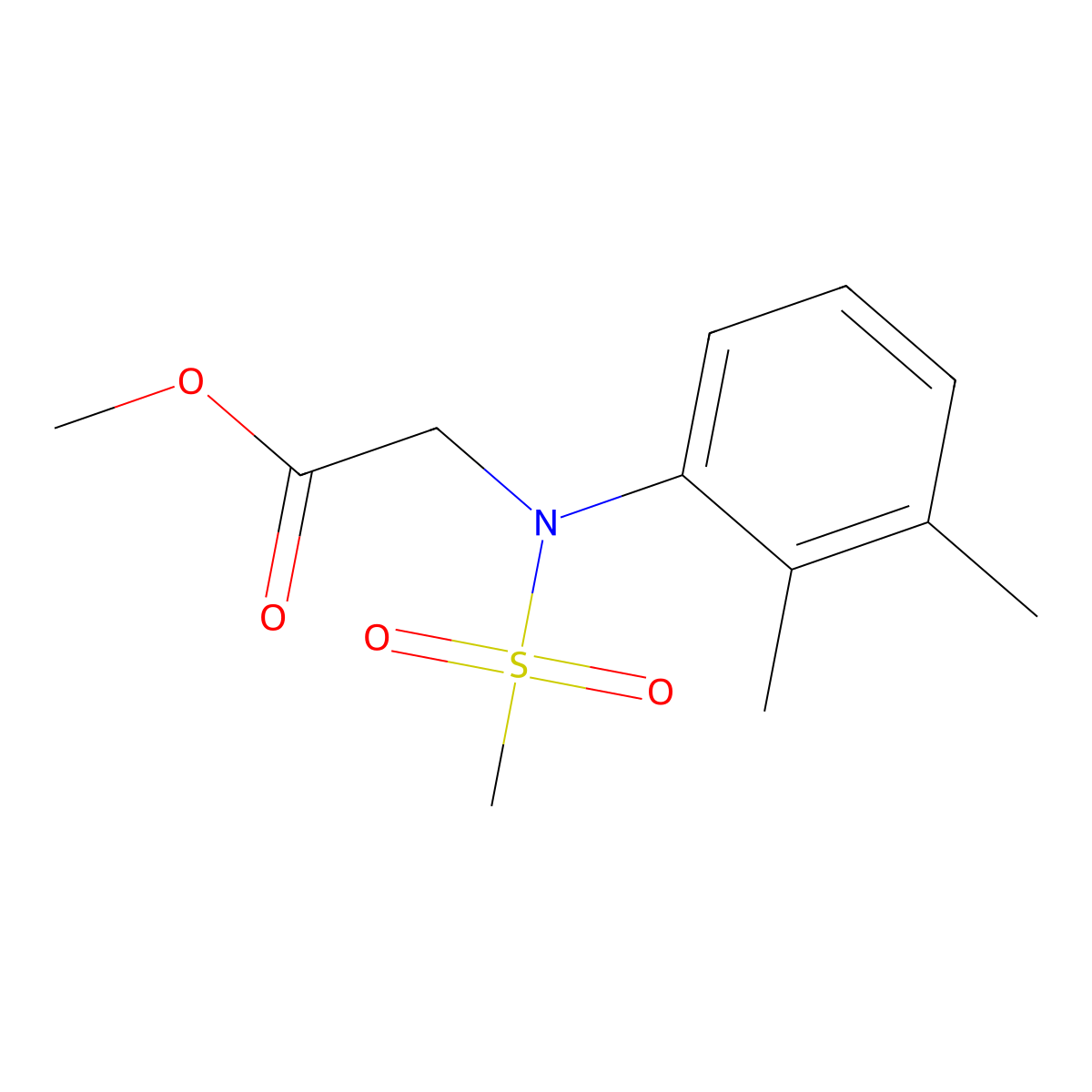 Methyl N-(2,3-dimethylphenyl)-N-(methylsulfonyl)glycinate molecular structure, CAS 592472-91-8
