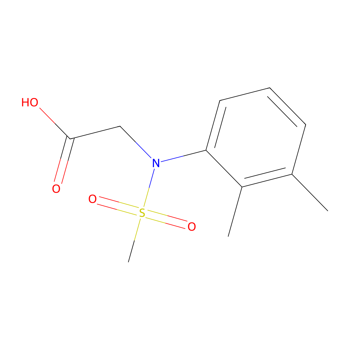 N-(2,3-Dimethylphenyl)-N-(methylsulfonyl)glycine molecular structure, CAS 592472-92-9