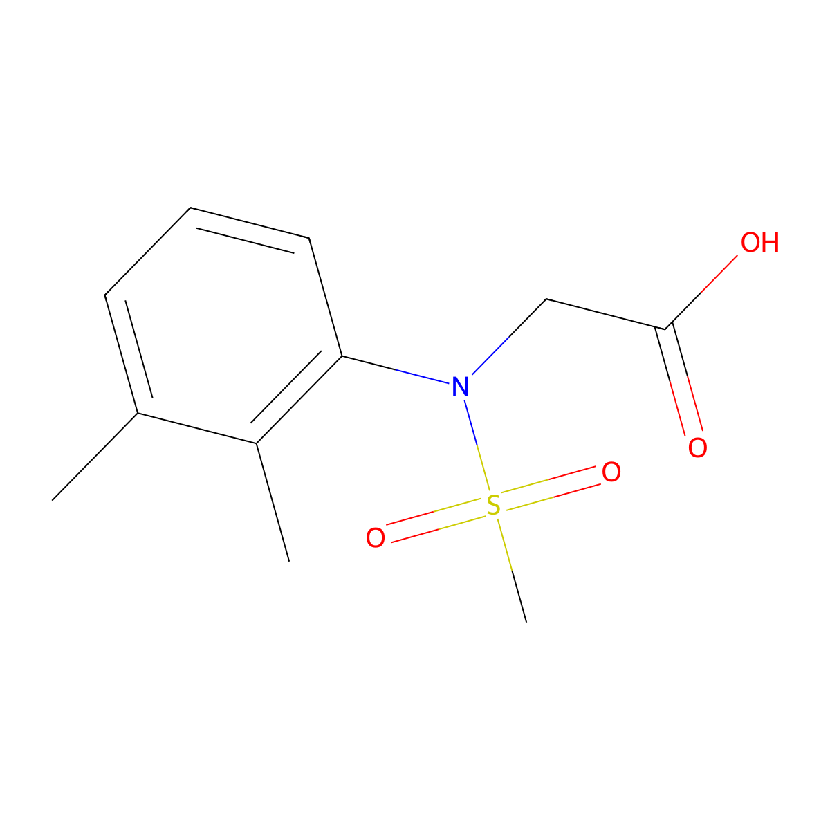 N-(2,3-Dimethylphenyl)-N-(methylsulfonyl)glycine molecular structure, CAS 592472-92-9