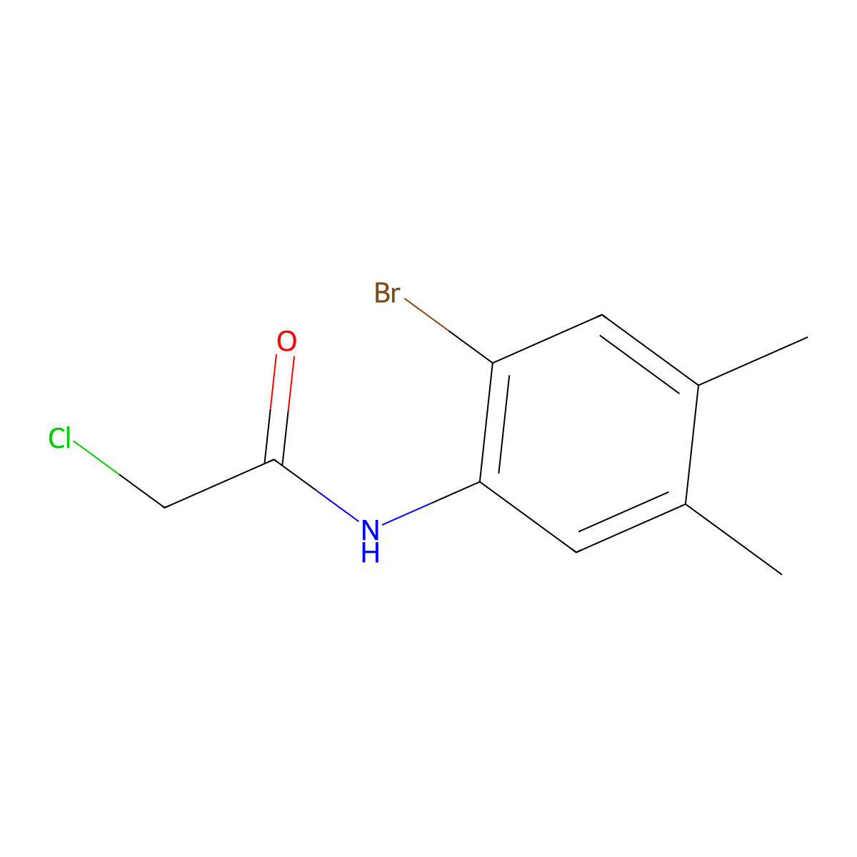 N-(2-bromo-4,5-dimethylphenyl)-2-chloroacetamide molecular structure, CAS 592474-64-1