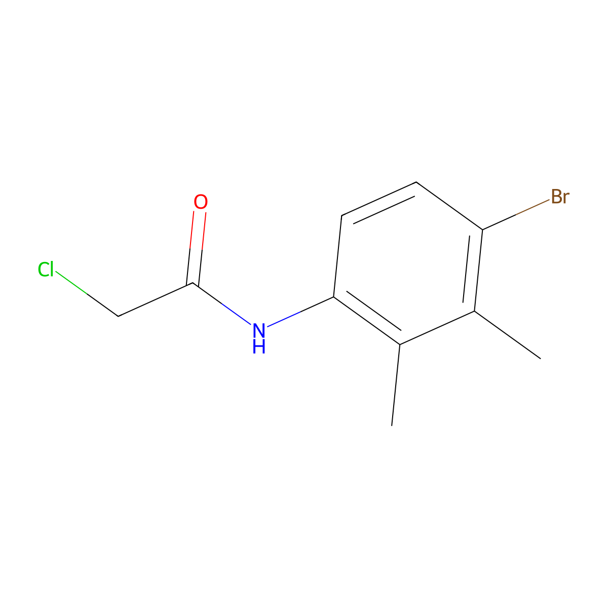 N-(4-bromo-2,3-dimethylphenyl)-2-chloroacetamide molecular structure, CAS 592474-66-3