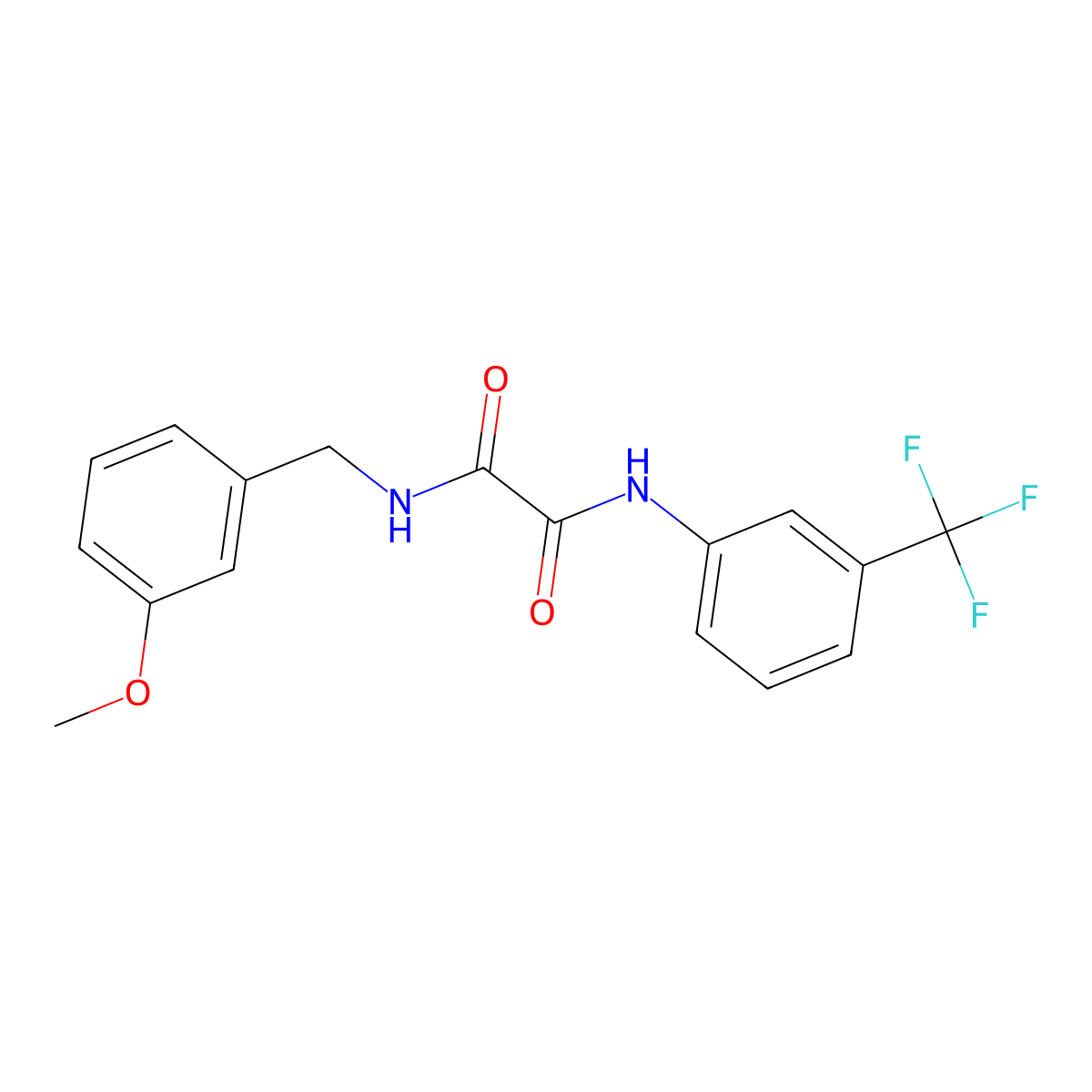 N-[(3-methoxyphenyl)methyl]-N'-[3-(trifluoromethyl)phenyl]oxamide molecular structure, CAS 592477-50-4