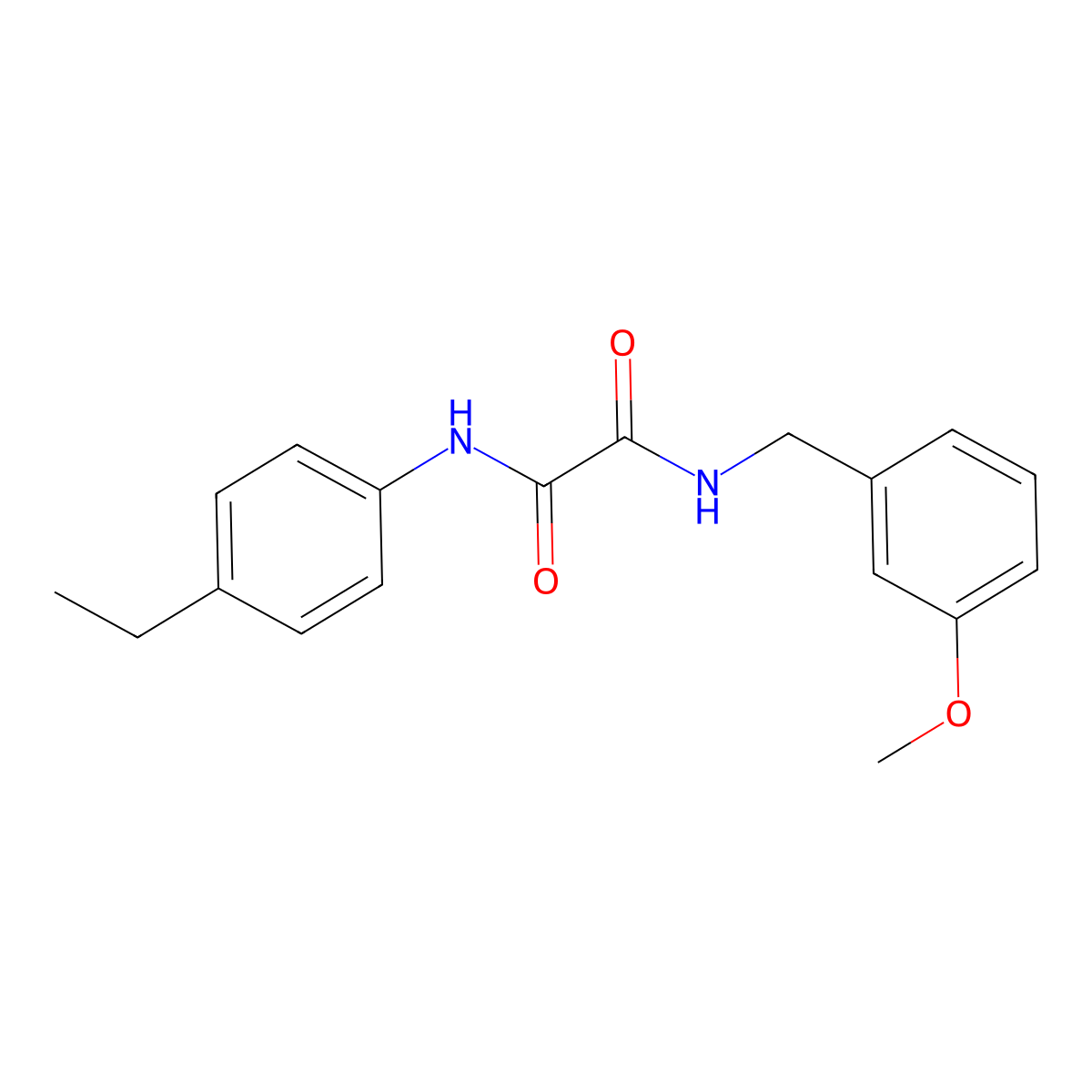 N-(4-ethylphenyl)-N'-(3-methoxybenzyl)ethanediamide molecular structure, CAS 592477-54-8