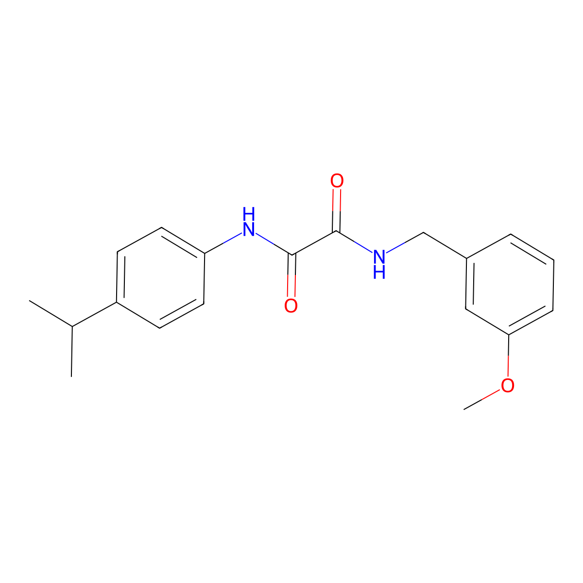 N-(3-methoxybenzyl)-N'-[4-(propan-2-yl)phenyl]ethanediamide molecular structure, CAS 592477-55-9