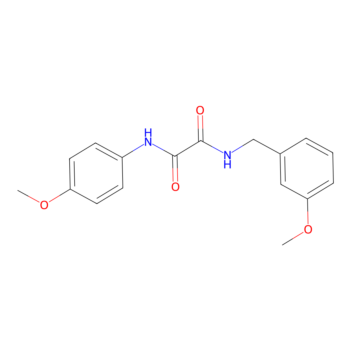 N-(3-methoxybenzyl)-N'-(4-methoxyphenyl)ethanediamide molecular structure, CAS 592477-57-1