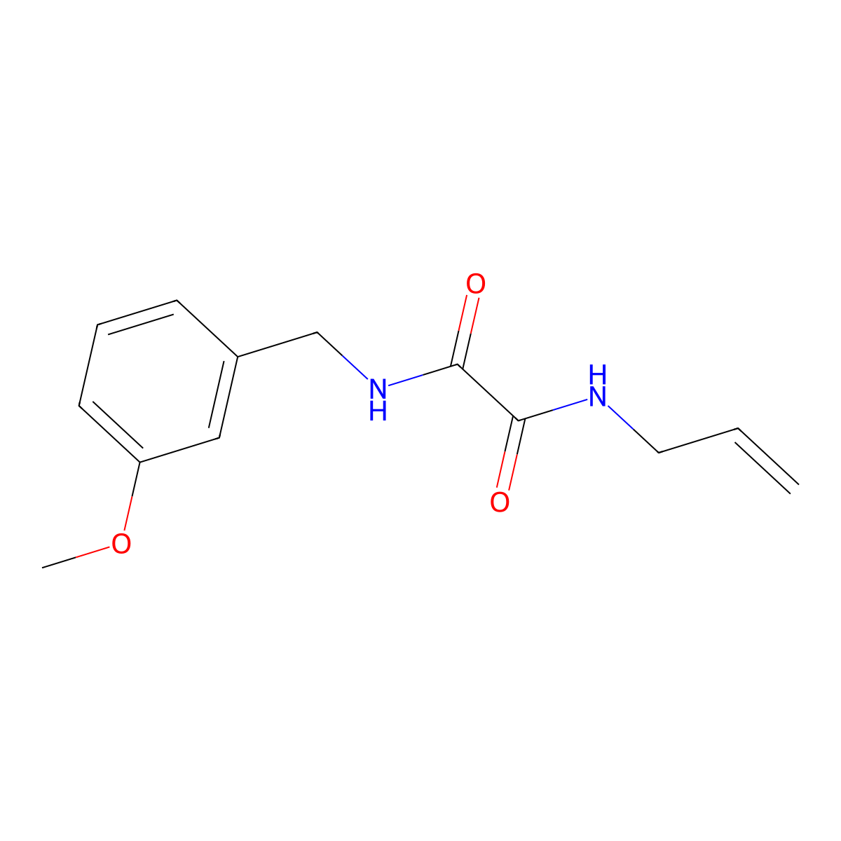 N'-[(3-methoxyphenyl)methyl]-N-prop-2-enyloxamide molecular structure, CAS 592477-58-2