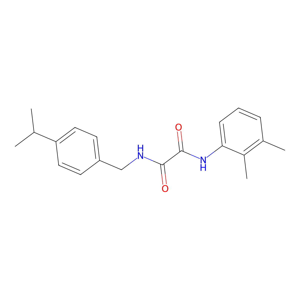 N'-(2,3-dimethylphenyl)-N-[(4-propan-2-ylphenyl)methyl]oxamide molecular structure, CAS 592477-63-9