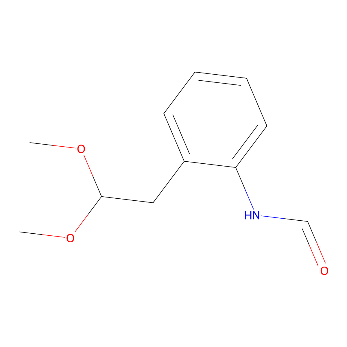 N-[2-(2,2-Dimethoxy-ethyl)-phenyl]-formamide molecular structure, CAS 592478-96-1