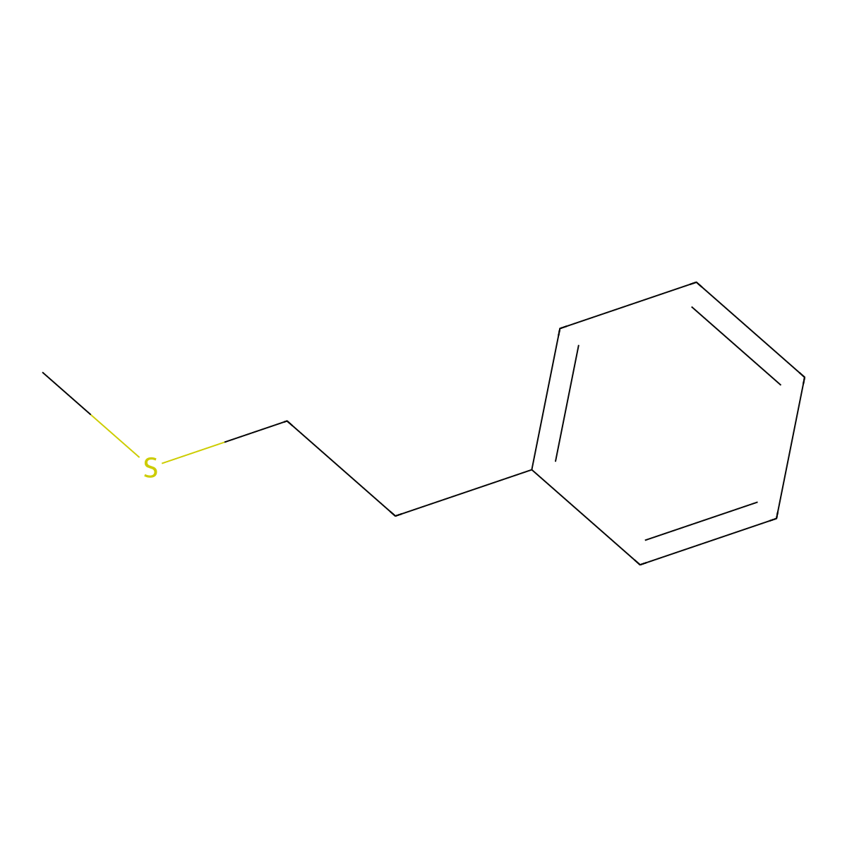 Benzene, [2-(methylthio)ethyl]- molecular structure, CAS 5925-63-3