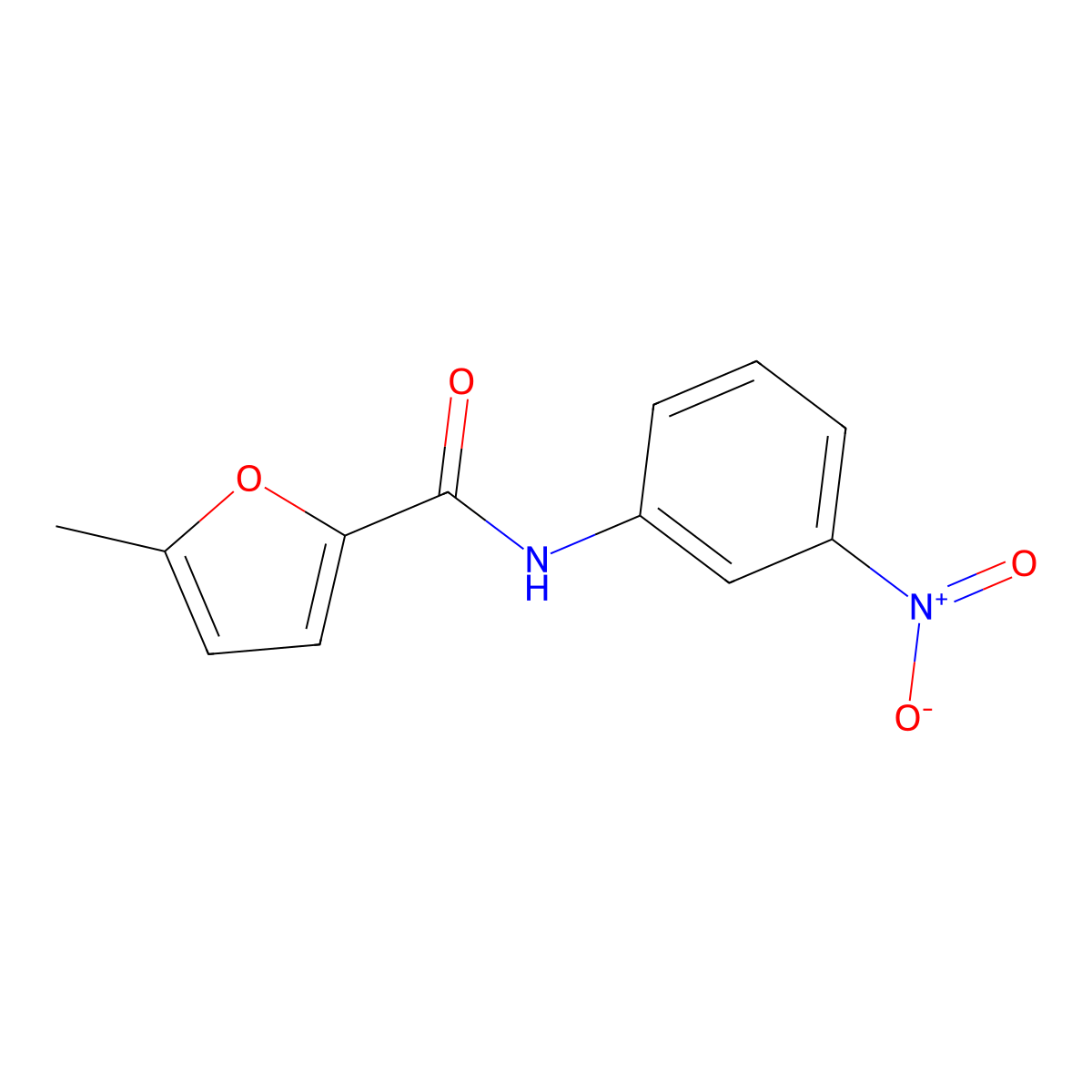 5-methyl-N-(3-nitrophenyl)furan-2-carboxamide molecular structure, CAS 5925-67-7