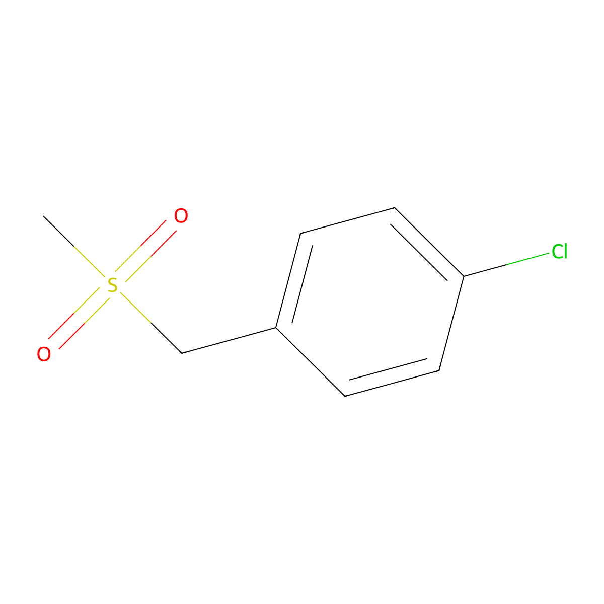 Sulfone, p-chlorobenzyl methyl molecular structure, CAS 5925-80-4