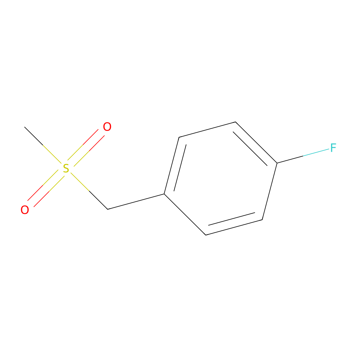 4-Fluorobenzylmethylsulfone molecular structure, CAS 5925-83-7