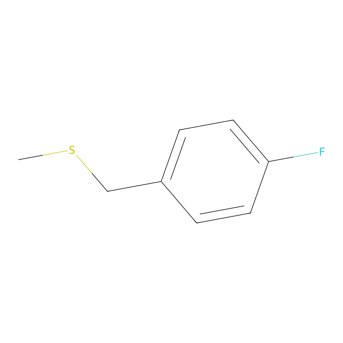4-Fluorobenzyl methyl sulfide molecular structure, CAS 5925-85-9