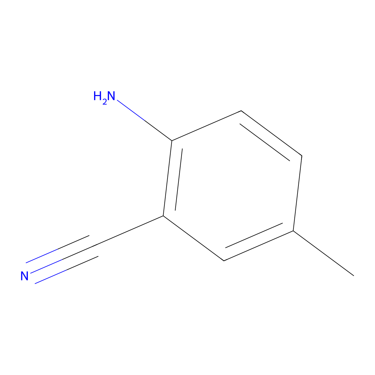 2-Amino-5-methylbenzonitrile molecular structure, CAS 5925-93-9