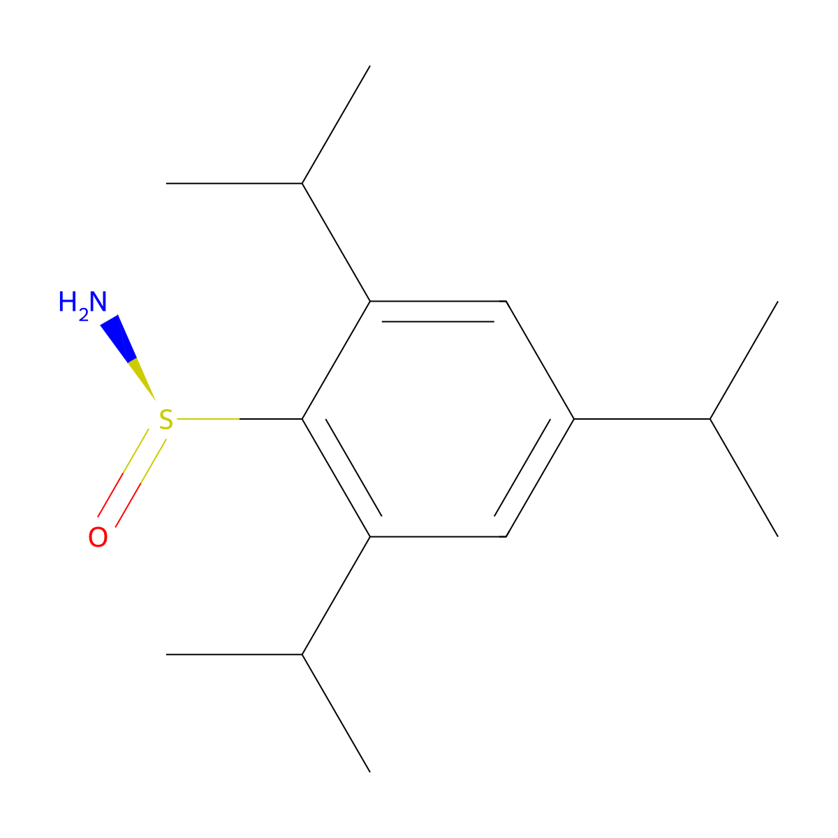(R)-2,4,6-Triisopropylbenzenesulfinamide molecular structure, CAS 592507-77-2