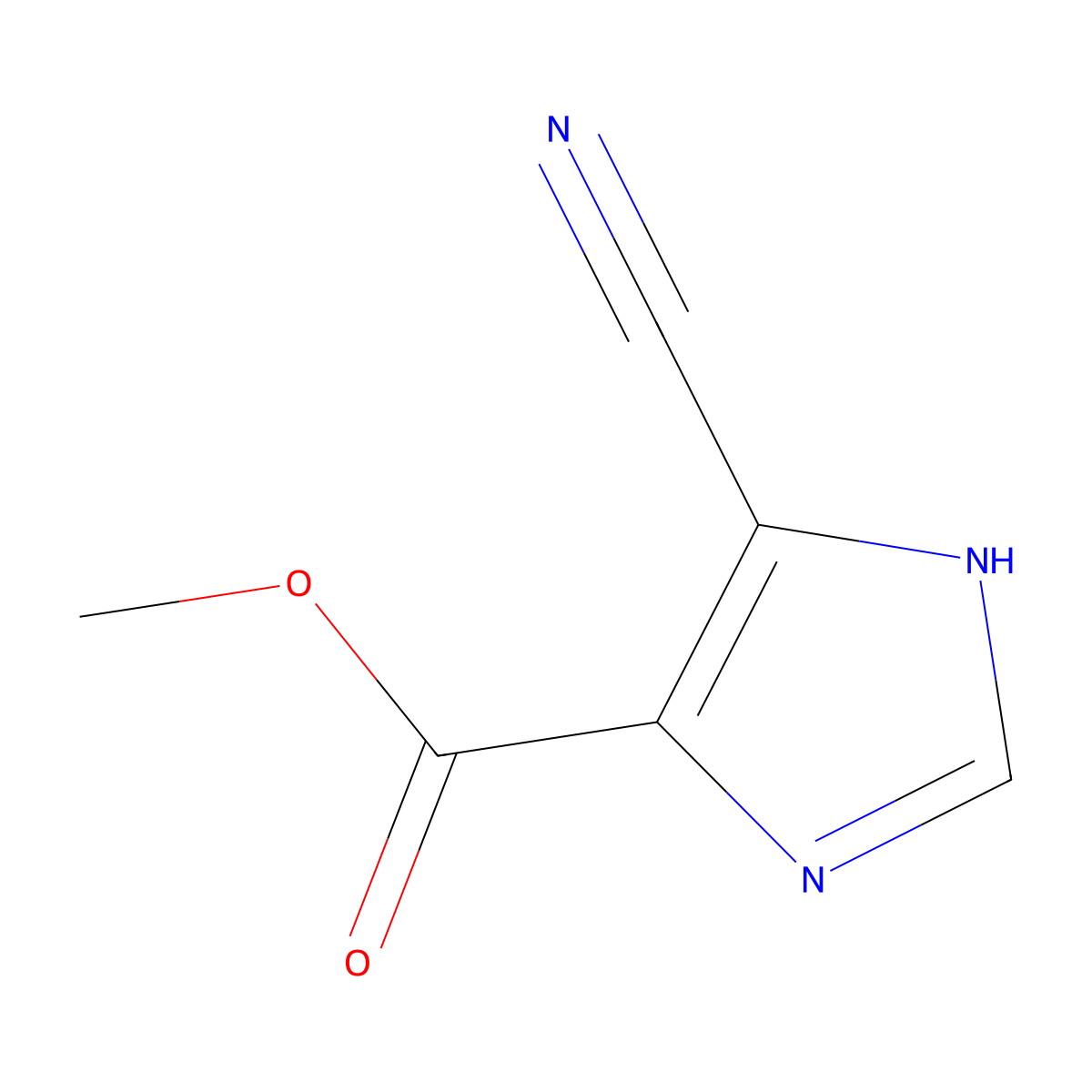 Methyl 4-cyano-1H-imidazole-5-carboxylate molecular structure, CAS 59253-71-3