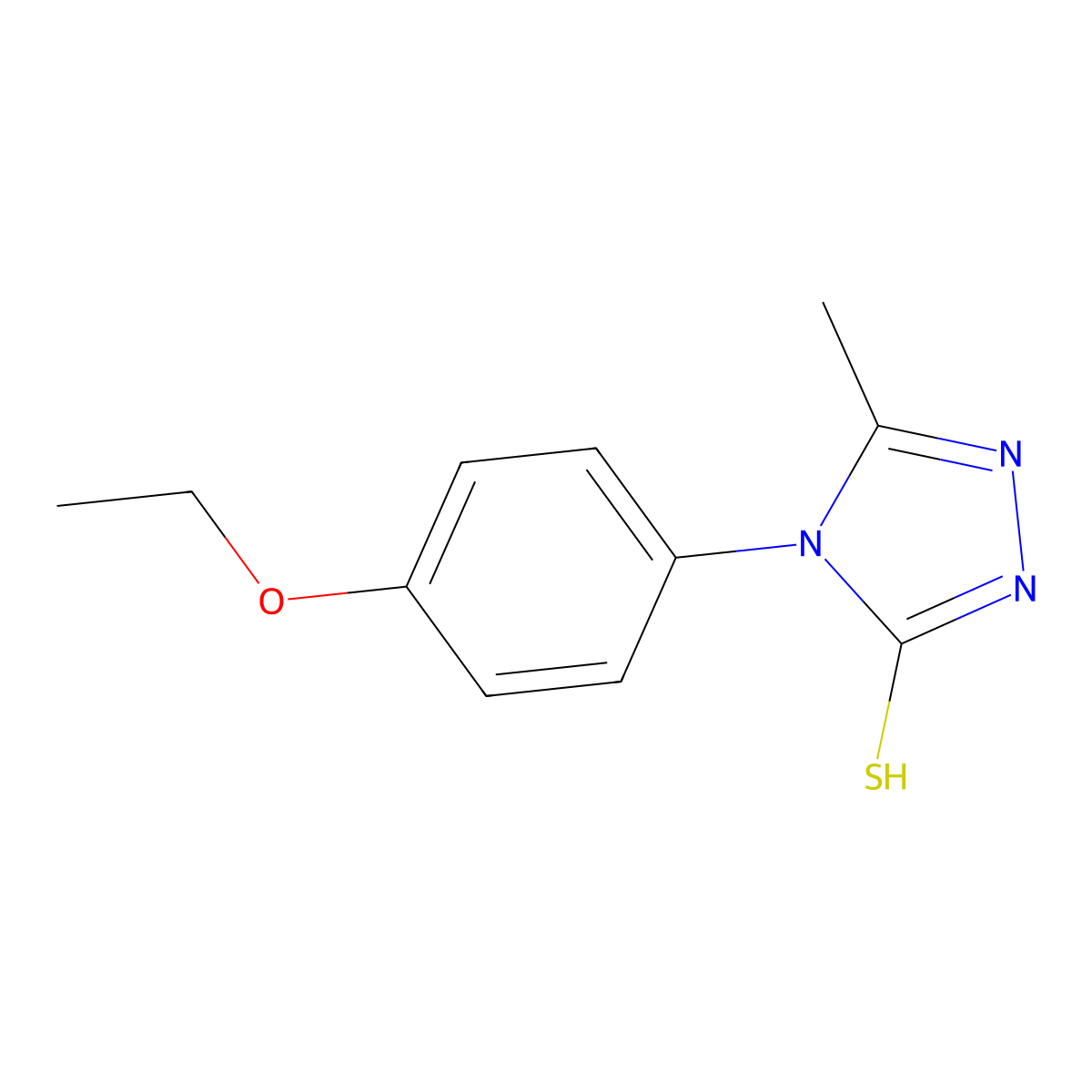 4-(4-ethoxyphenyl)-5-methyl-4H-1,2,4-triazole-3-thiol molecular structure, CAS 592537-82-1