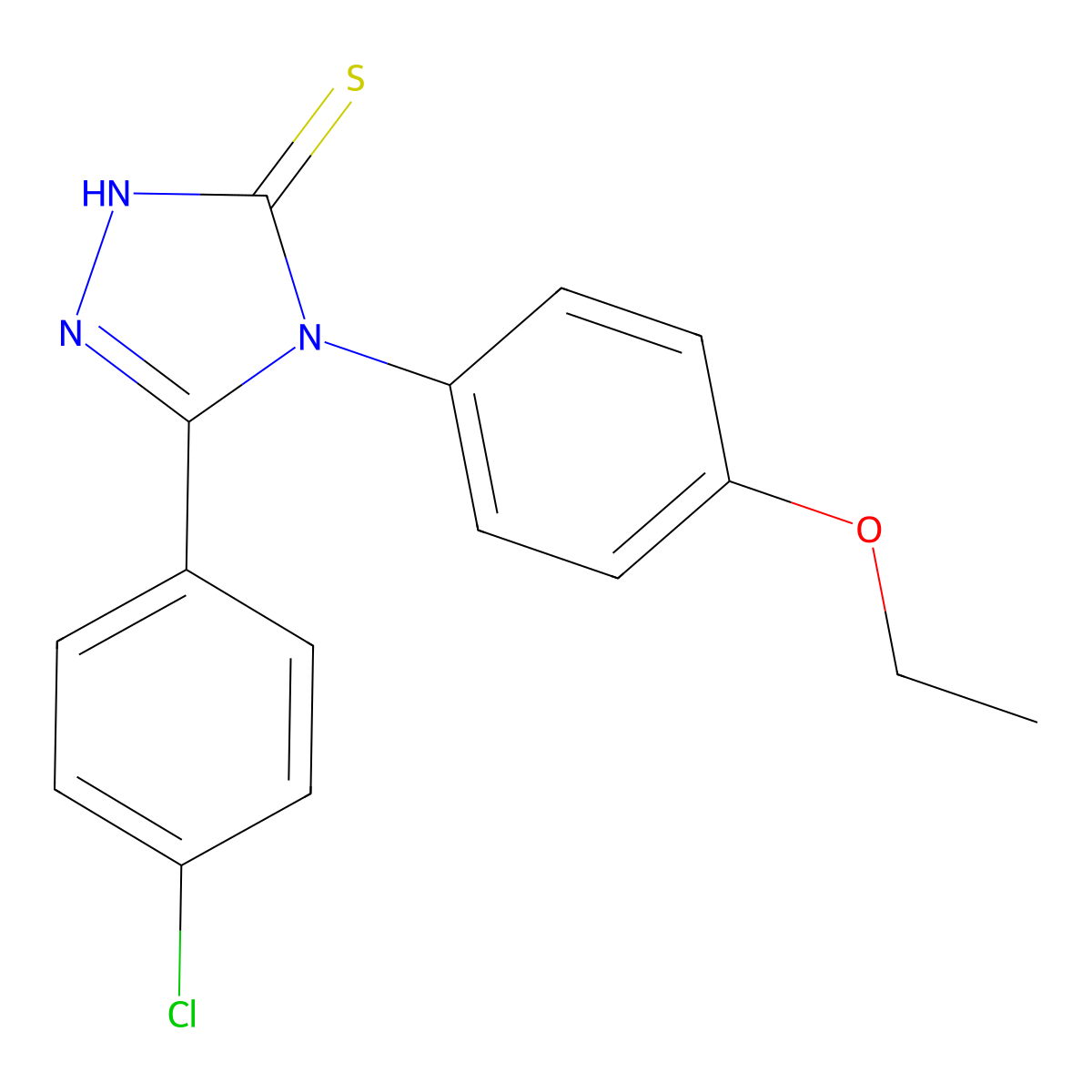 5-(4-chlorophenyl)-4-(4-ethoxyphenyl)-4H-1,2,4-triazole-3-thiol molecular structure, CAS 592537-85-4