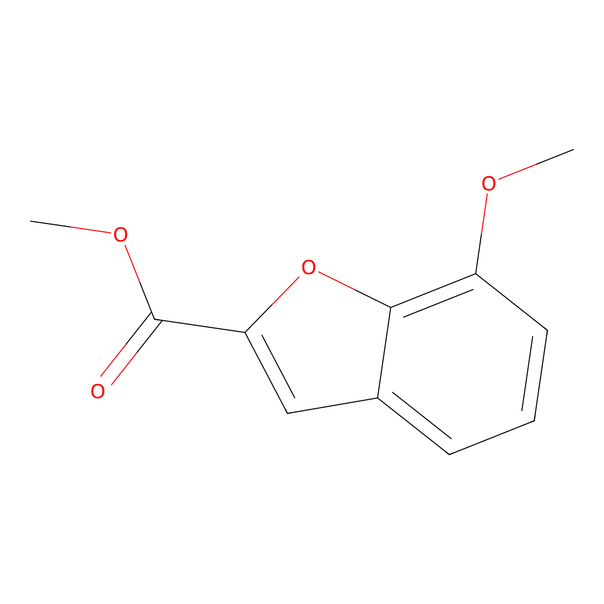Methyl 7-methoxy-1-benzofuran-2-carboxylate molecular structure, CAS 59254-09-0