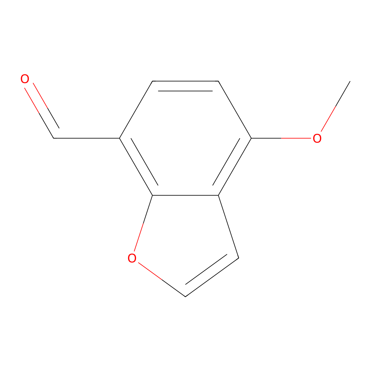 4-Methoxybenzofuran-7-carbaldehyde molecular structure, CAS 59254-24-9