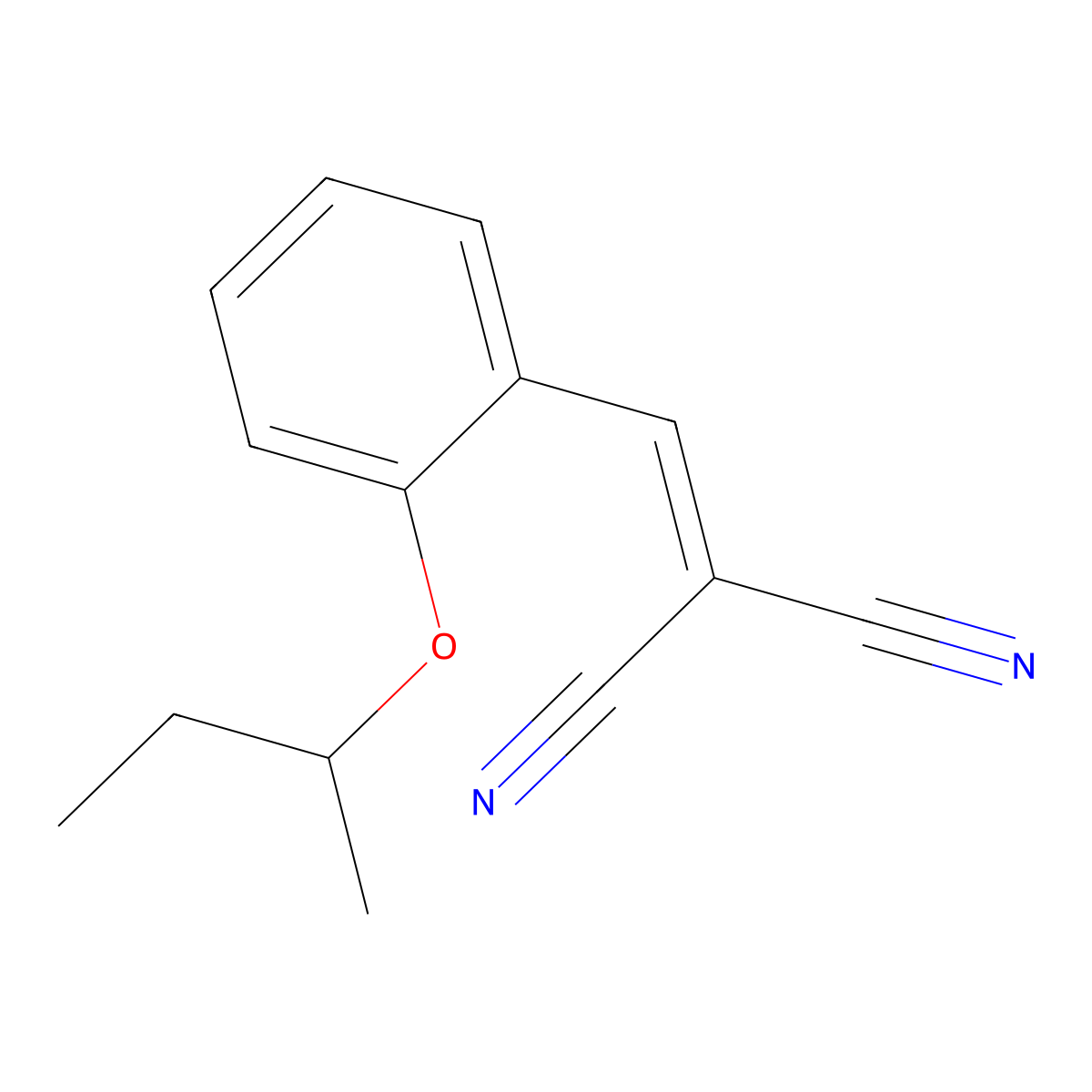 2-(2-Sec-butoxybenzylidene)malononitrile molecular structure, CAS 592540-44-8