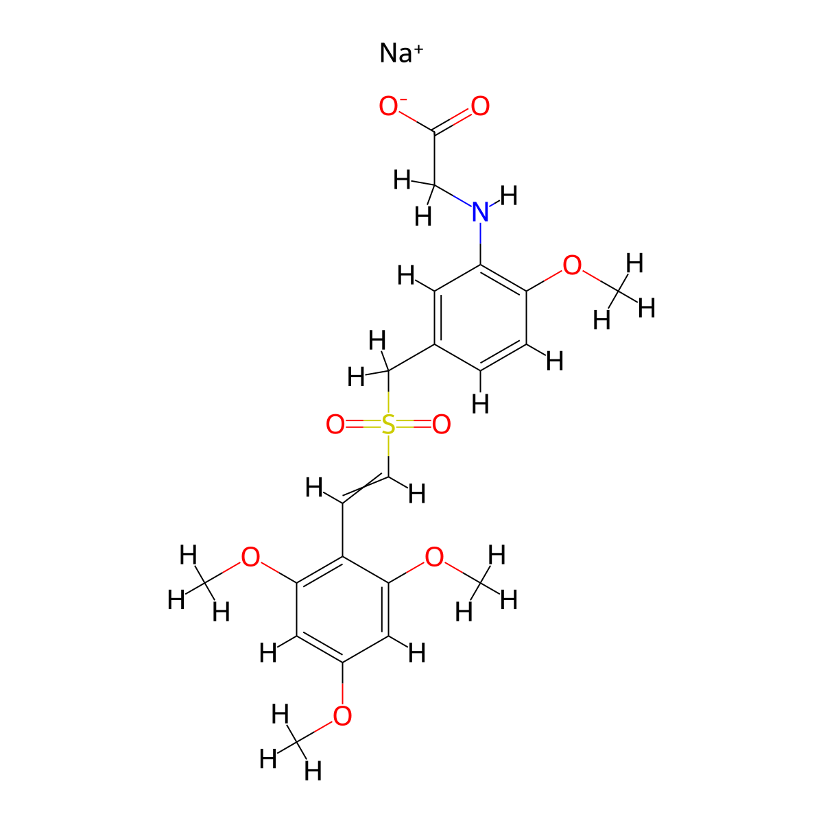 ON-019190 (sodium) molecular structure, CAS 592542-60-4