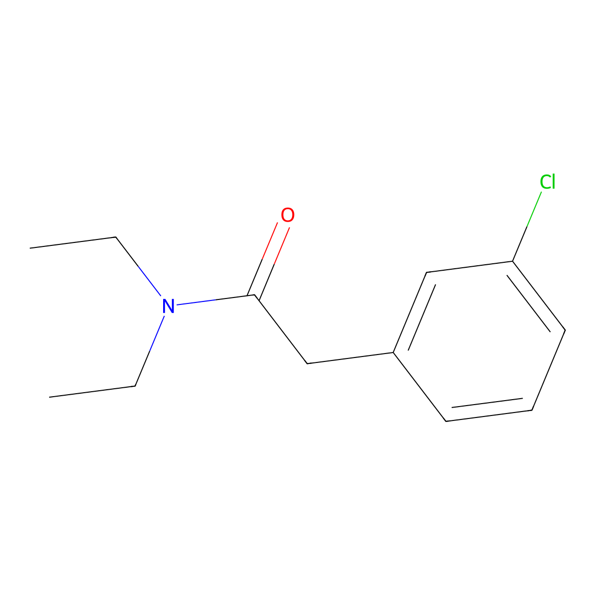 2-(3-chlorophenyl)-N,N-diethylacetamide molecular structure, CAS 592543-65-2