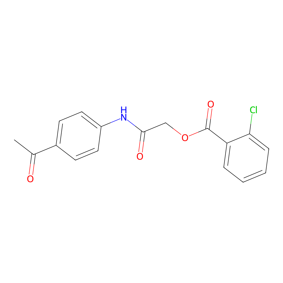 [2-(4-Acetylanilino)-2-oxoethyl] 2-chlorobenzoate molecular structure, CAS 592549-39-8