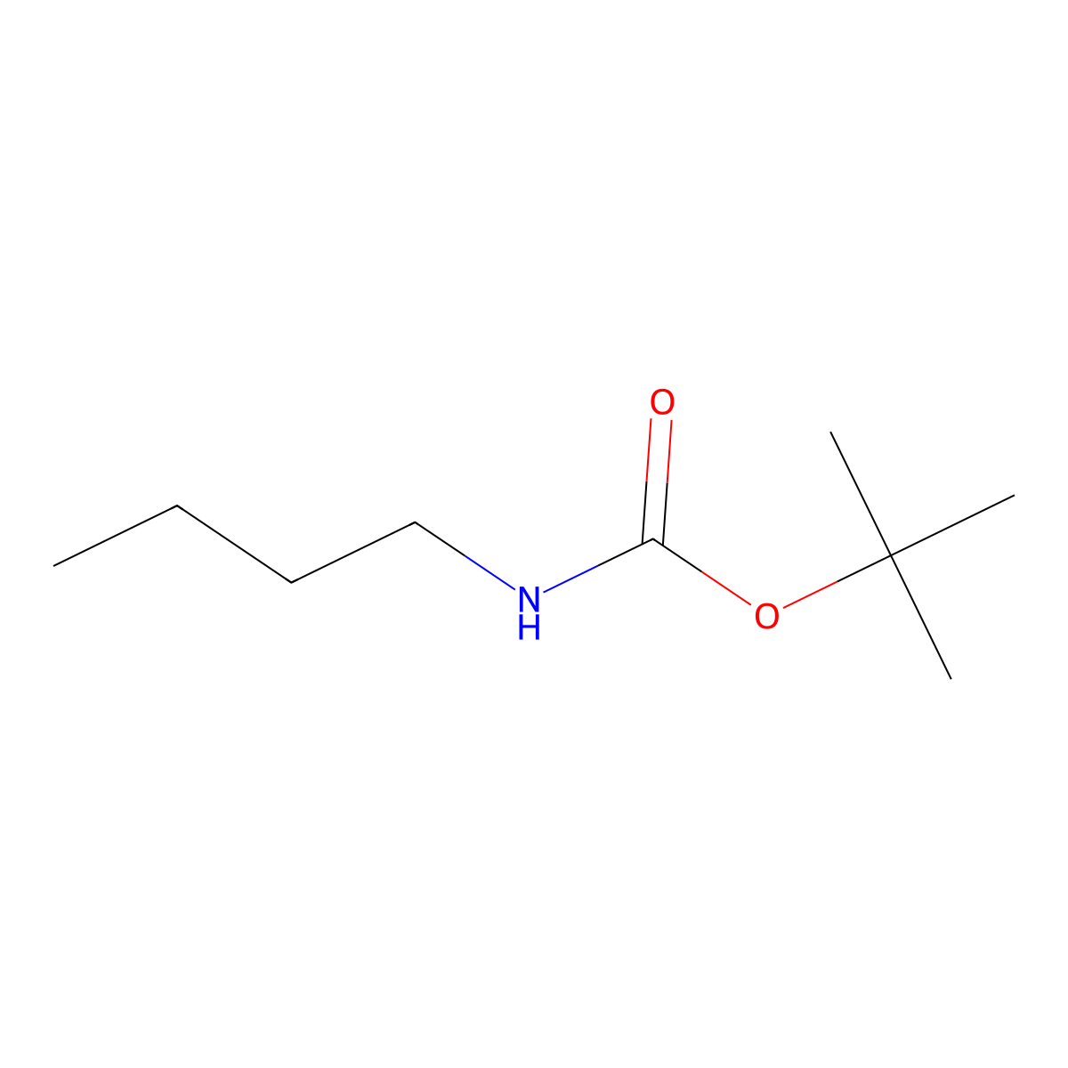 Tert-butyl N-butylcarbamate molecular structure, CAS 59255-58-2