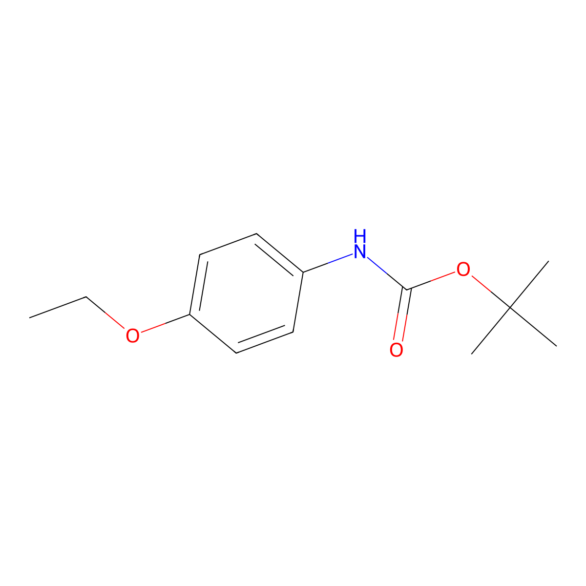 Tert-butyl 4-ethoxyphenylcarbamate molecular structure, CAS 59255-66-2
