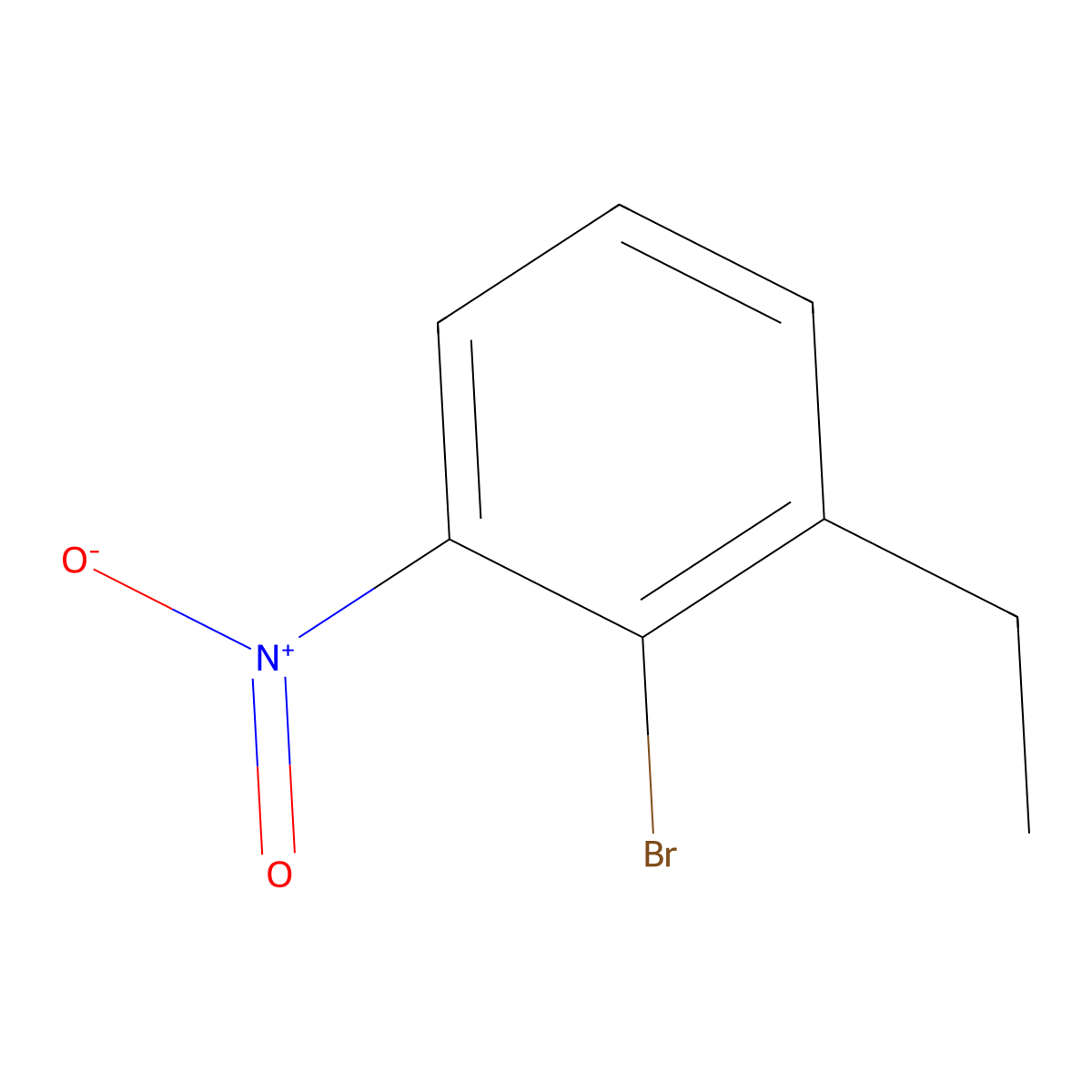 2-Bromo-1-ethyl-3-nitrobenzene molecular structure, CAS 59255-96-8