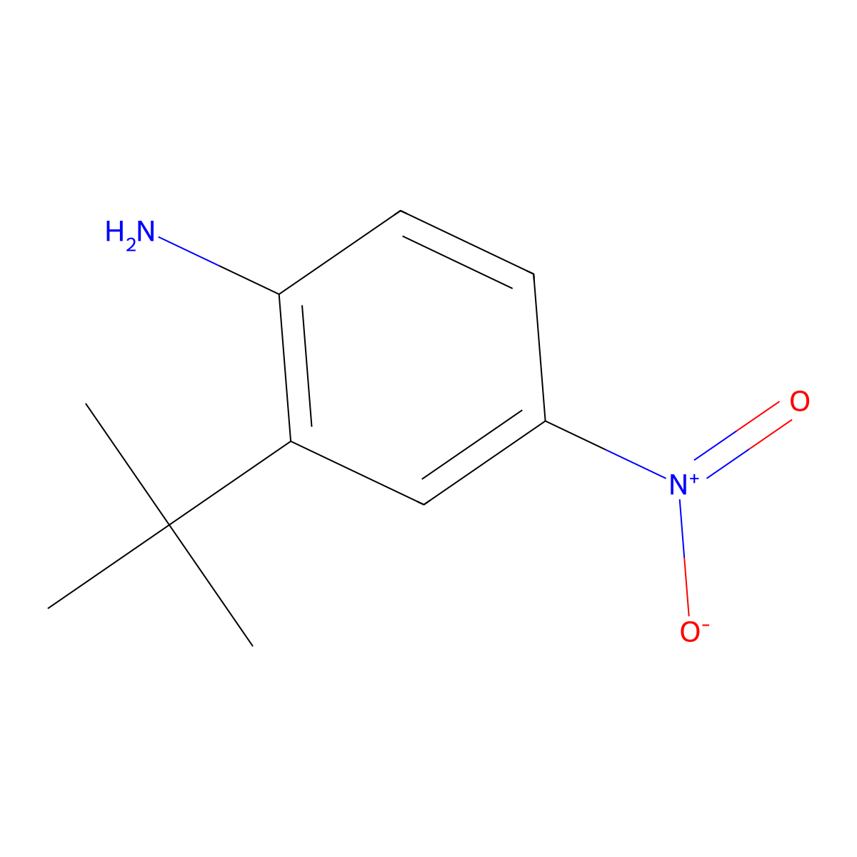 2-Tert-butyl-4-nitroaniline molecular structure, CAS 59255-98-0