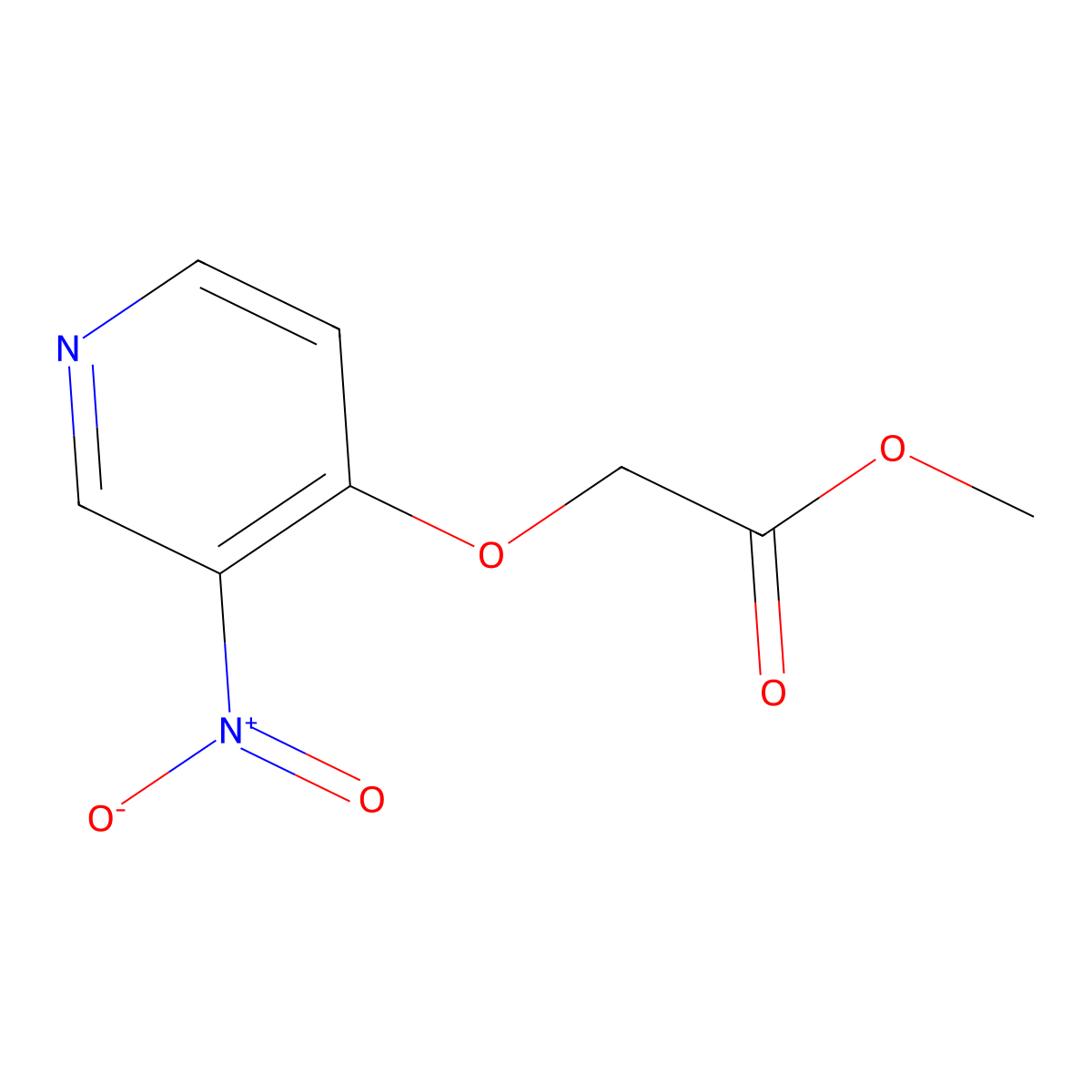 Methyl 2-[(3-nitropyridin-4-yl)oxy]acetate molecular structure, CAS 592552-16-4