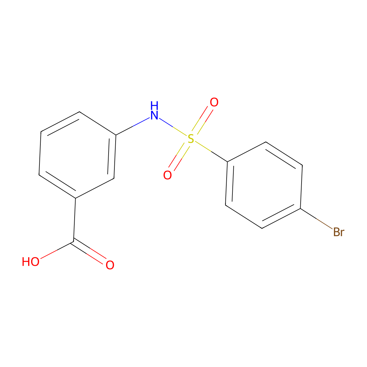 3-(4-Bromobenzenesulfonamido)benzoic acid molecular structure, CAS 59256-24-5