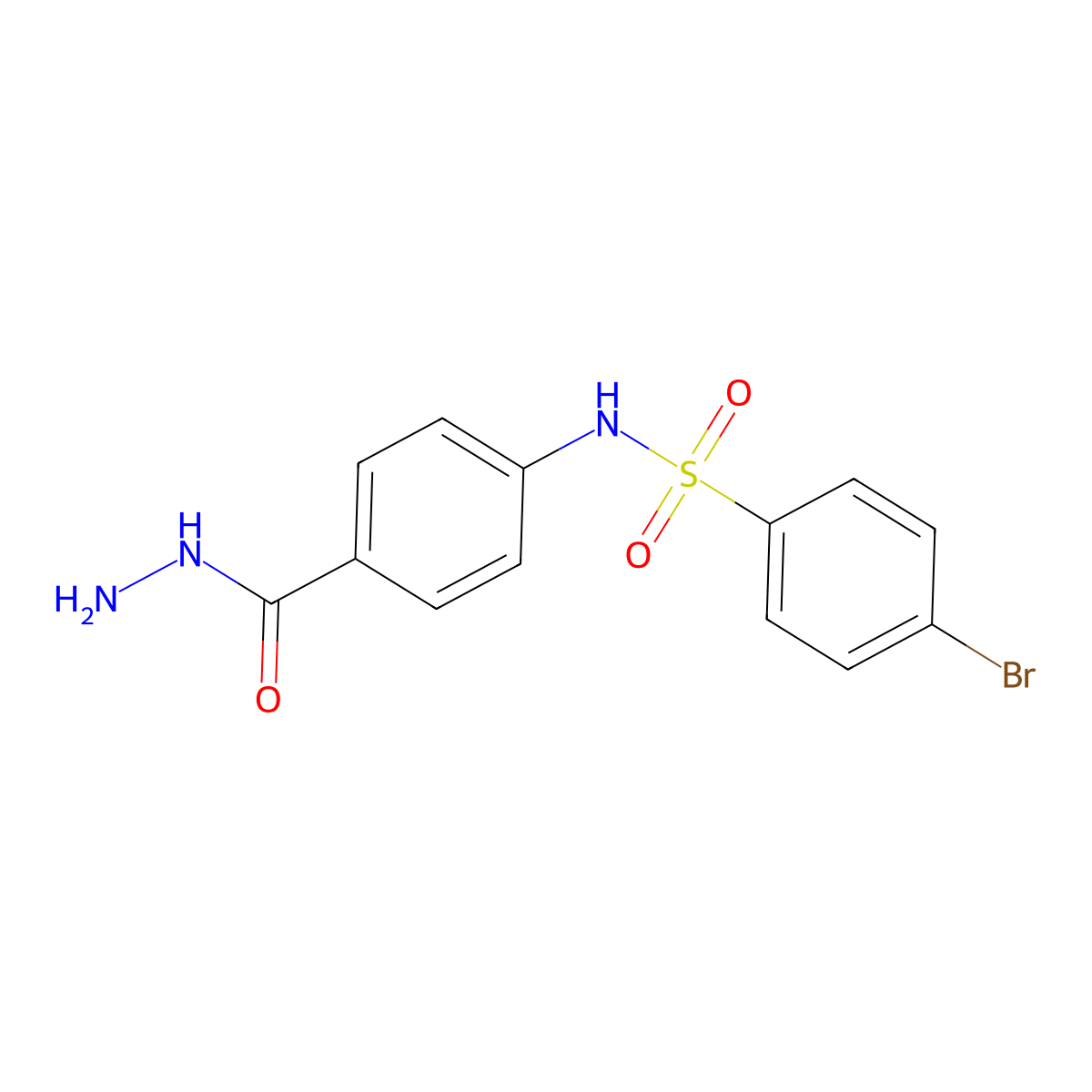 4-bromo-N-[4-(hydrazinecarbonyl)phenyl]benzene-1-sulfonamide molecular structure, CAS 59256-25-6