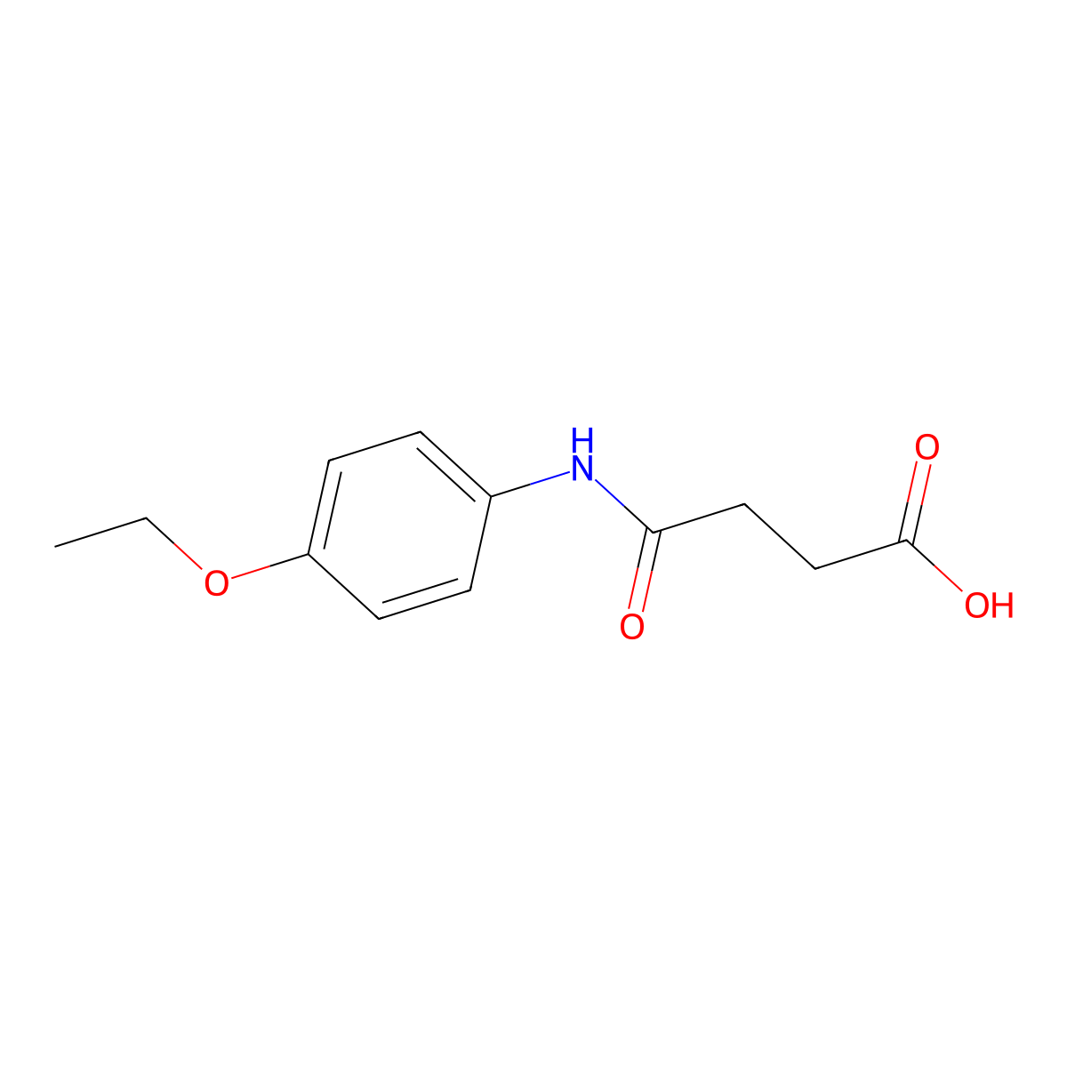 4-[(4-Ethoxyphenyl)amino]-4-oxobutanoic acid molecular structure, CAS 59256-45-0