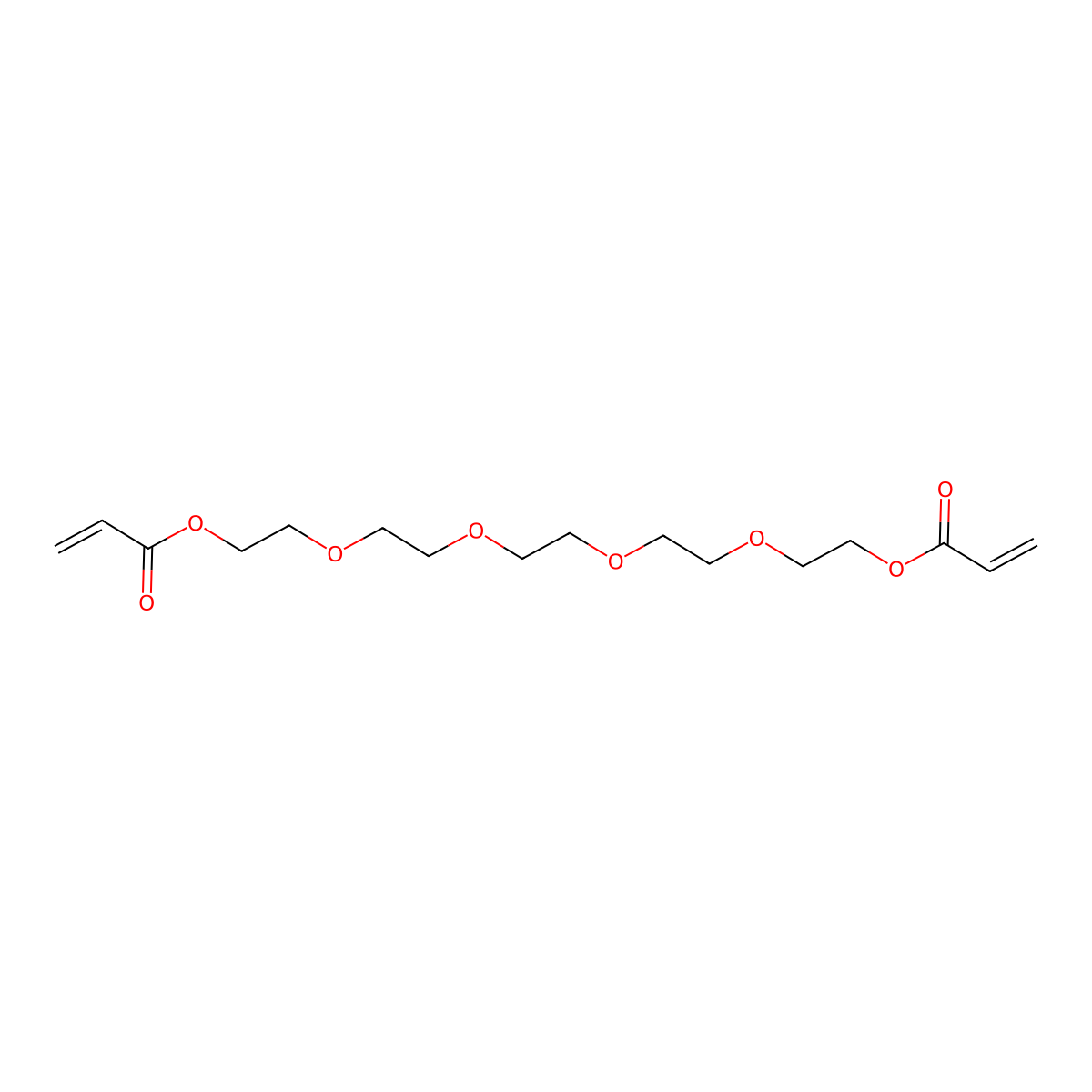 3,6,9,12-Tetraoxatetradecane-1,14-diyl diacrylate molecular structure, CAS 59256-52-9