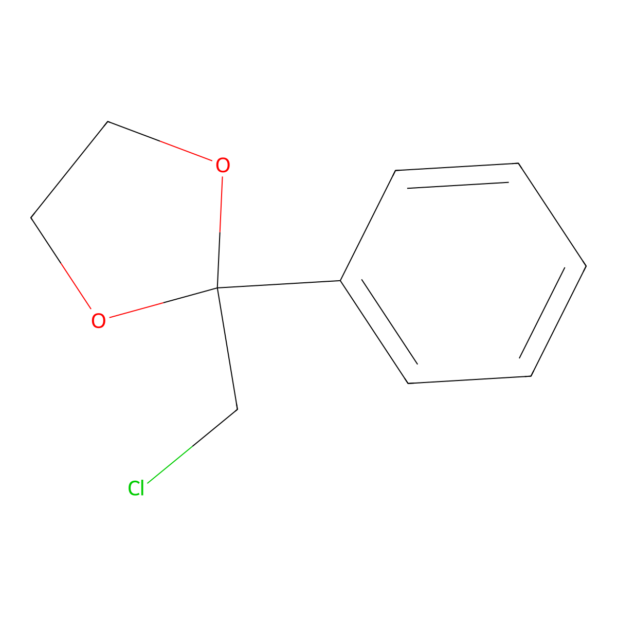 2-(Chloromethyl)-2-phenyl-1,3-dioxolane molecular structure, CAS 59258-76-3