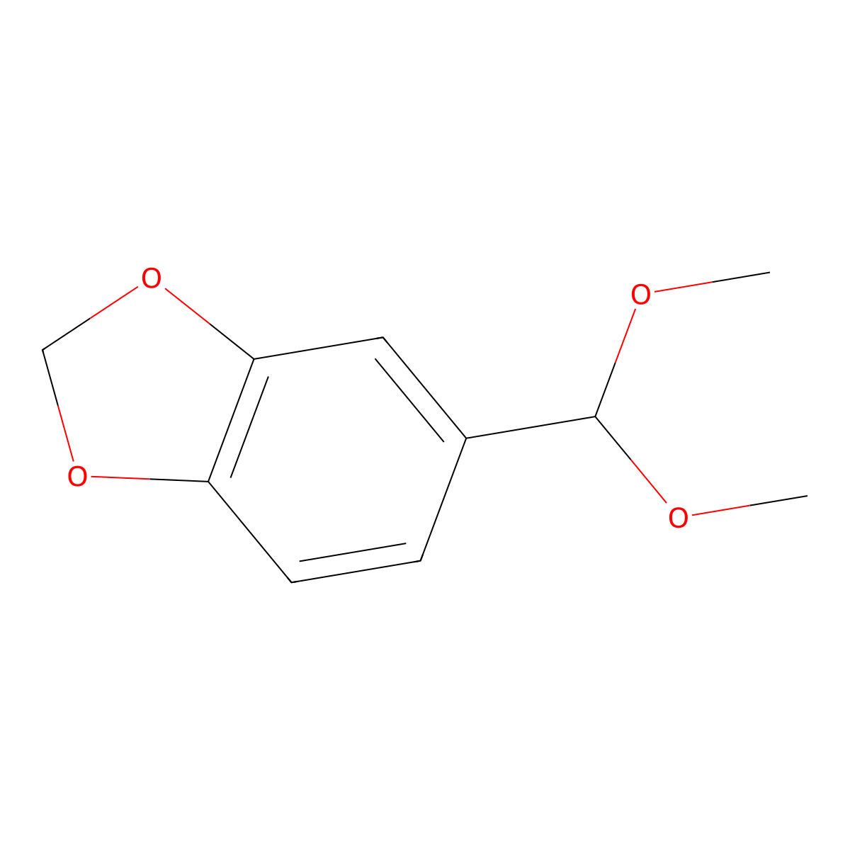 1,3-Benzodioxole, 5-(dimethoxymethyl)- molecular structure, CAS 59259-90-4