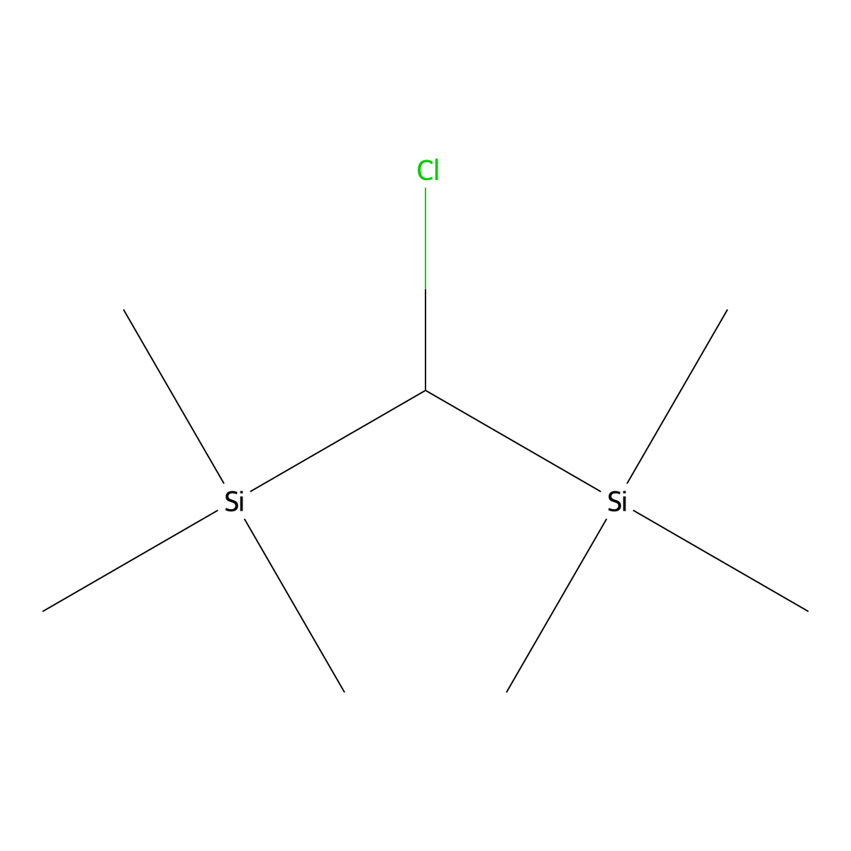 Bis(trimethylsilyl)chloromethane molecular structure, CAS 5926-35-2