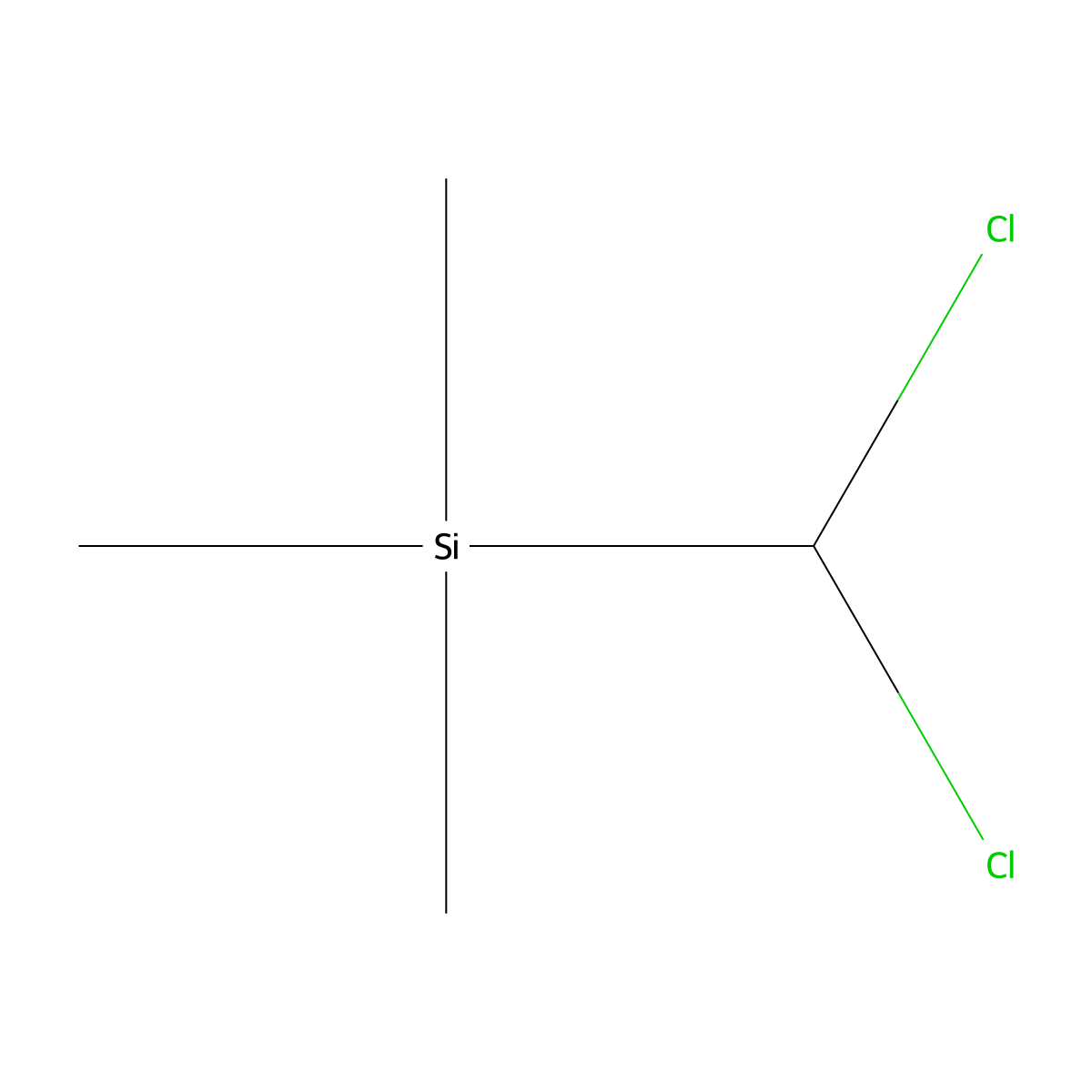 (Dichloromethyl)trimethylsilane molecular structure, CAS 5926-38-5