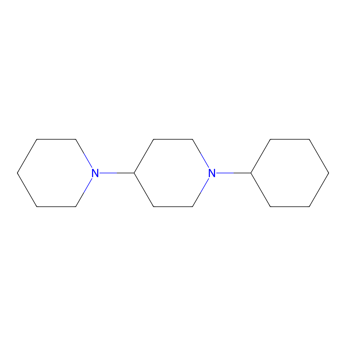 1'-Cyclohexyl-1,4'-bipiperidine molecular structure, CAS 5926-61-4