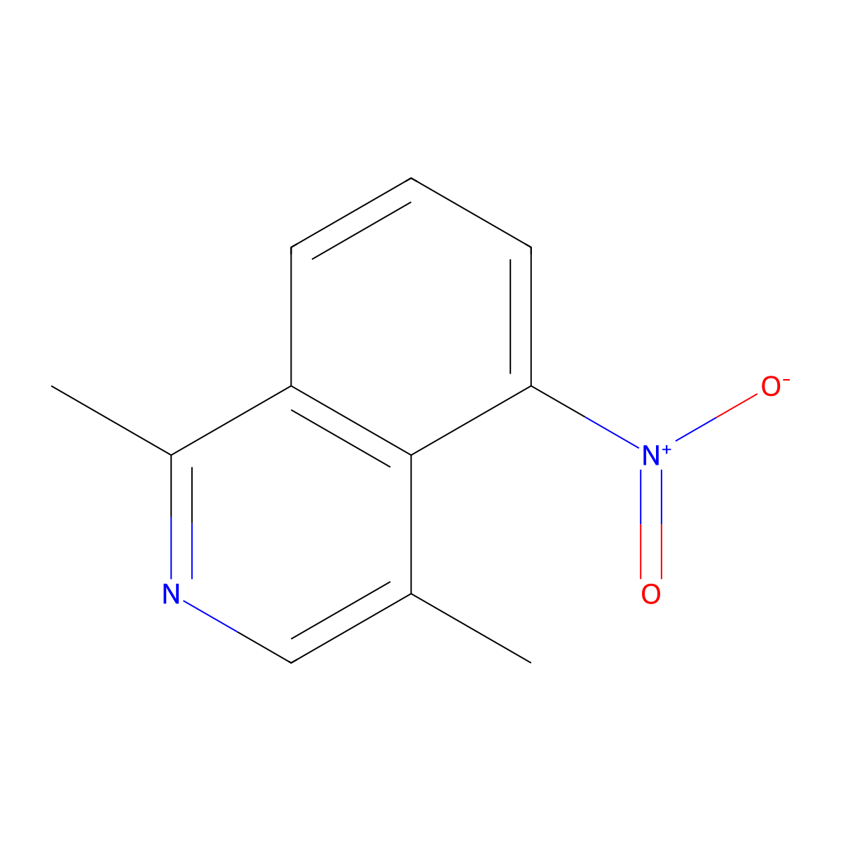 1,4-Dimethyl-5-nitroisoquinoline molecular structure, CAS 59261-38-0