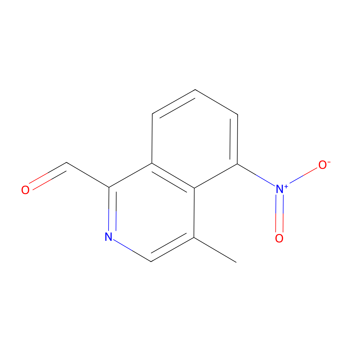 4-Methyl-5-nitroisoquinoline-1-carbaldehyde molecular structure, CAS 59261-41-5