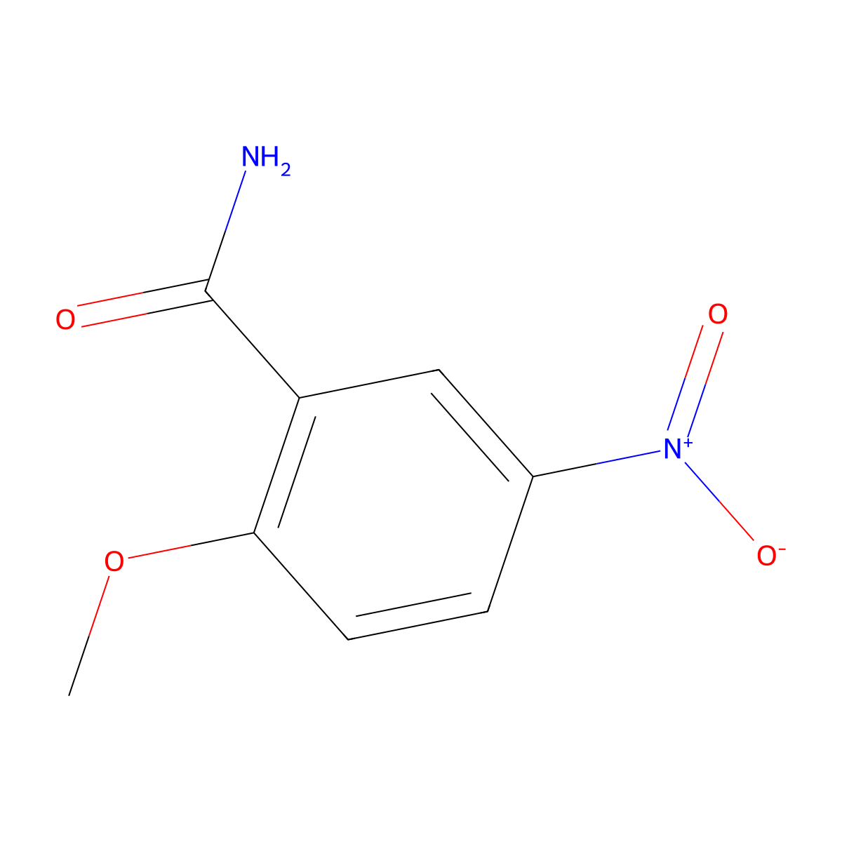 2-Methoxy-5-nitrobenzamide molecular structure, CAS 59263-62-6