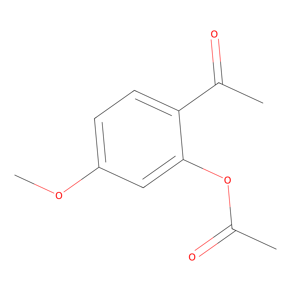 Ethanone, 1-[2-(acetyloxy)-4-methoxyphenyl]- molecular structure, CAS 59263-73-9